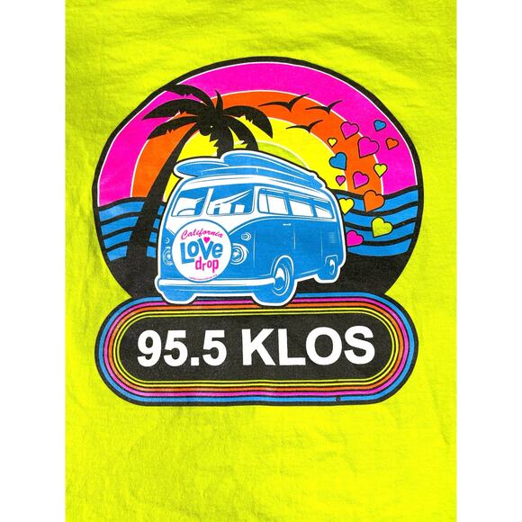 Stussy 95.5 KLOS California Love Drop Tee Neon M - Picture 5 of 6